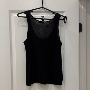 Black Sleeveless Knit Top